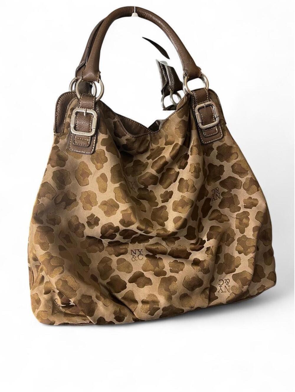 •NEW YORK AND COMPANY VINTAGE LEOPARD PRINT BAG